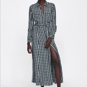Zara Plaid Shirt Dress